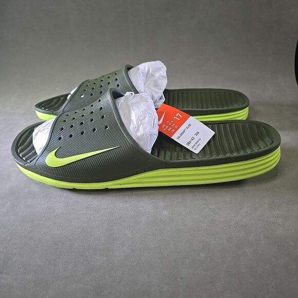 Nike Benassi Solarsoft Men's Size 17 Slides Sandals Black DS 386163-306 - Picture 4 of 10